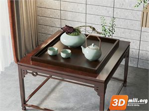 Tea Set 3D Model